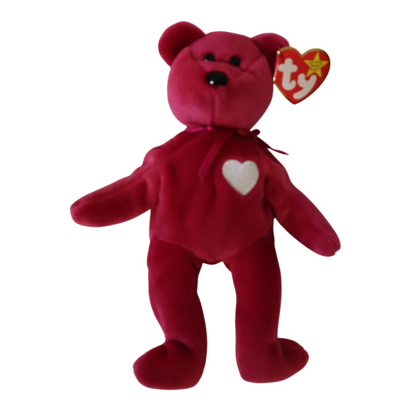 VTG TY Beanie Babies Valentine Lot of 2 – Love Bear & Sweetly Dog | Retired MWMT - Picture 6 of 12